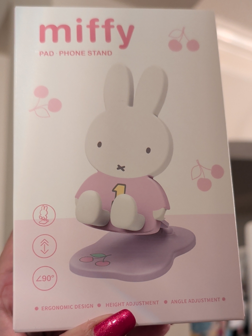 miffy Pink and White Phone Stand / Pad